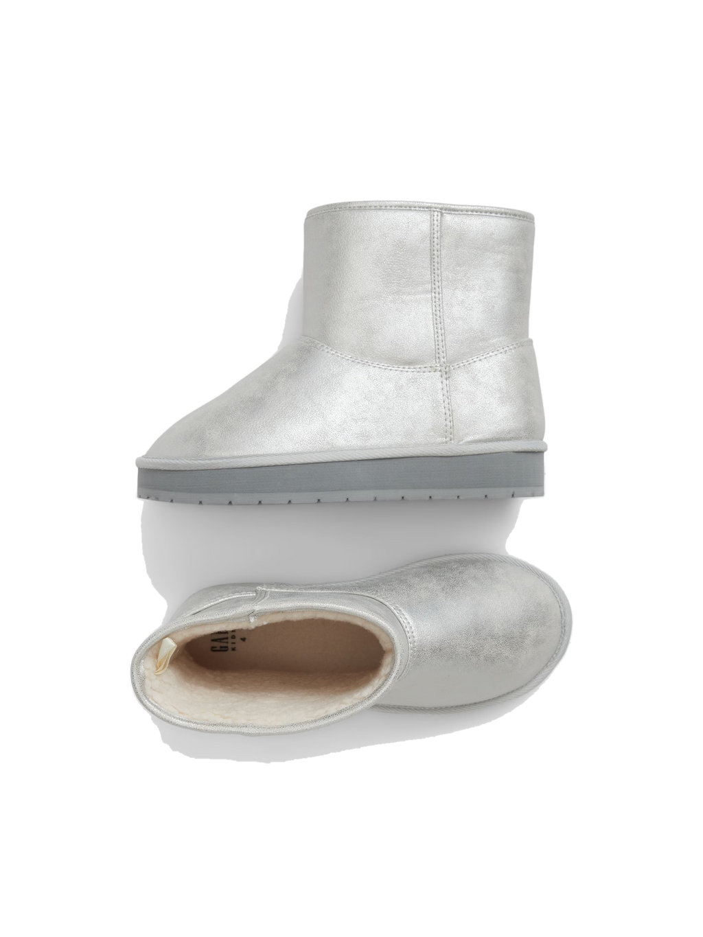 Botas metalizado plateado