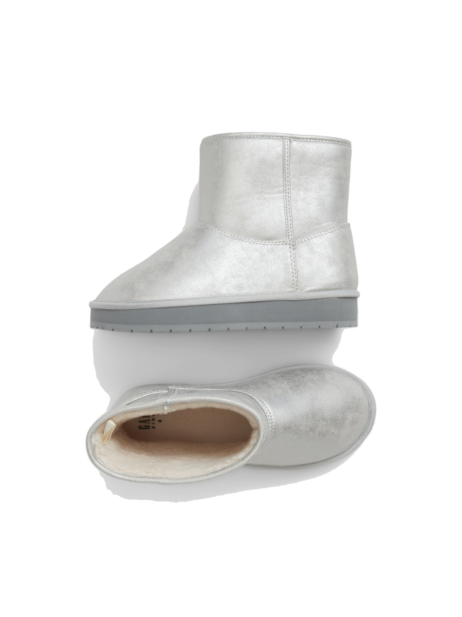 Botas metalizado plateado