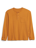 Camiseta tipo Henley con bolsillo para niño
