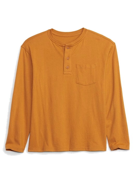 Camiseta tipo Henley con bolsillo para niño