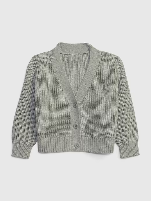 Cardigan tejido gris