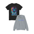 Set blue beetle camiseta y hoodie