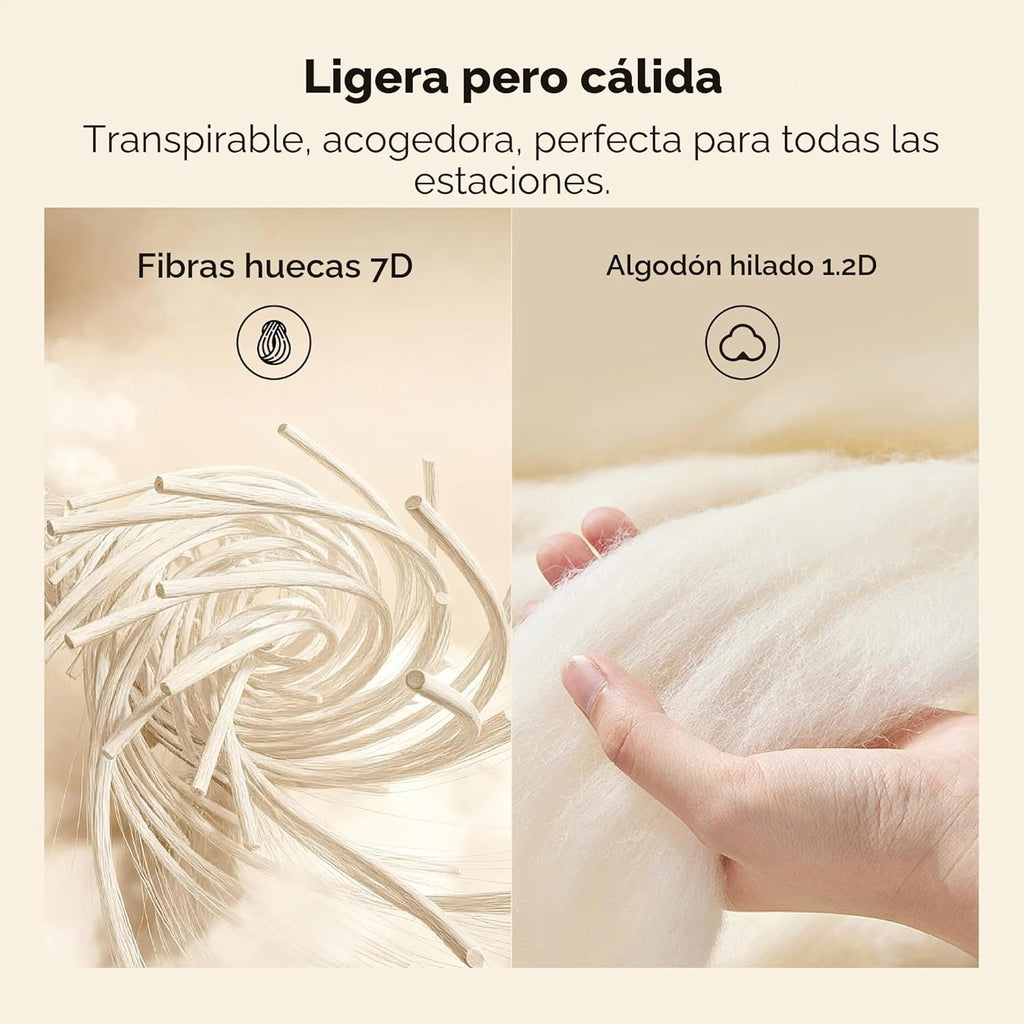 Edredón acolchado queen blanco