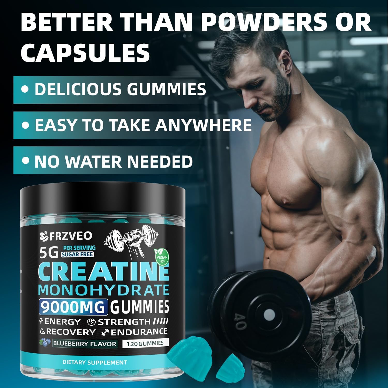 Creatina monohidrato masticable gummies