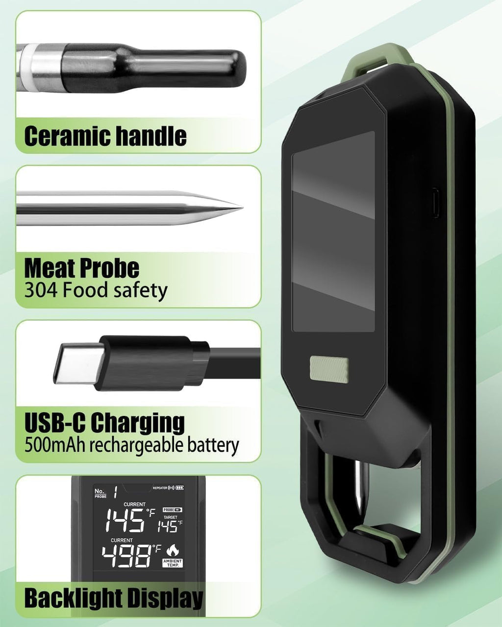 Termómetro digital para carne