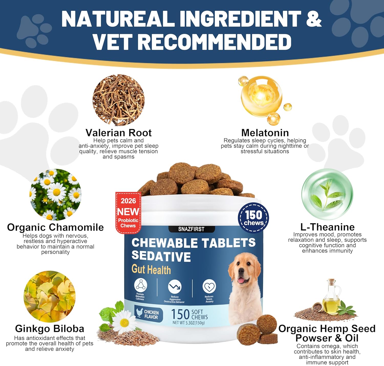 Calmantes masticables para perros