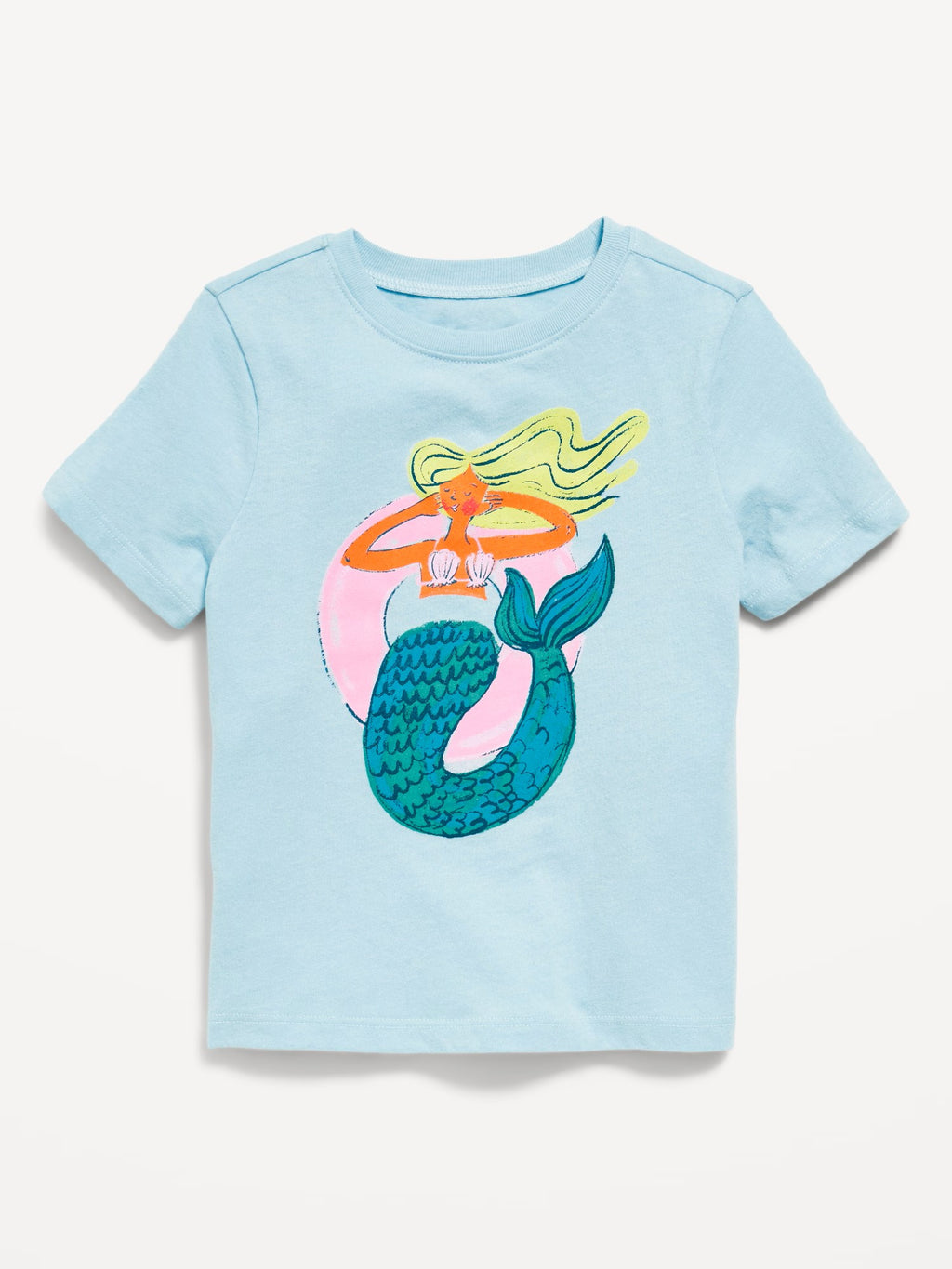 Camiseta azul claro sirena