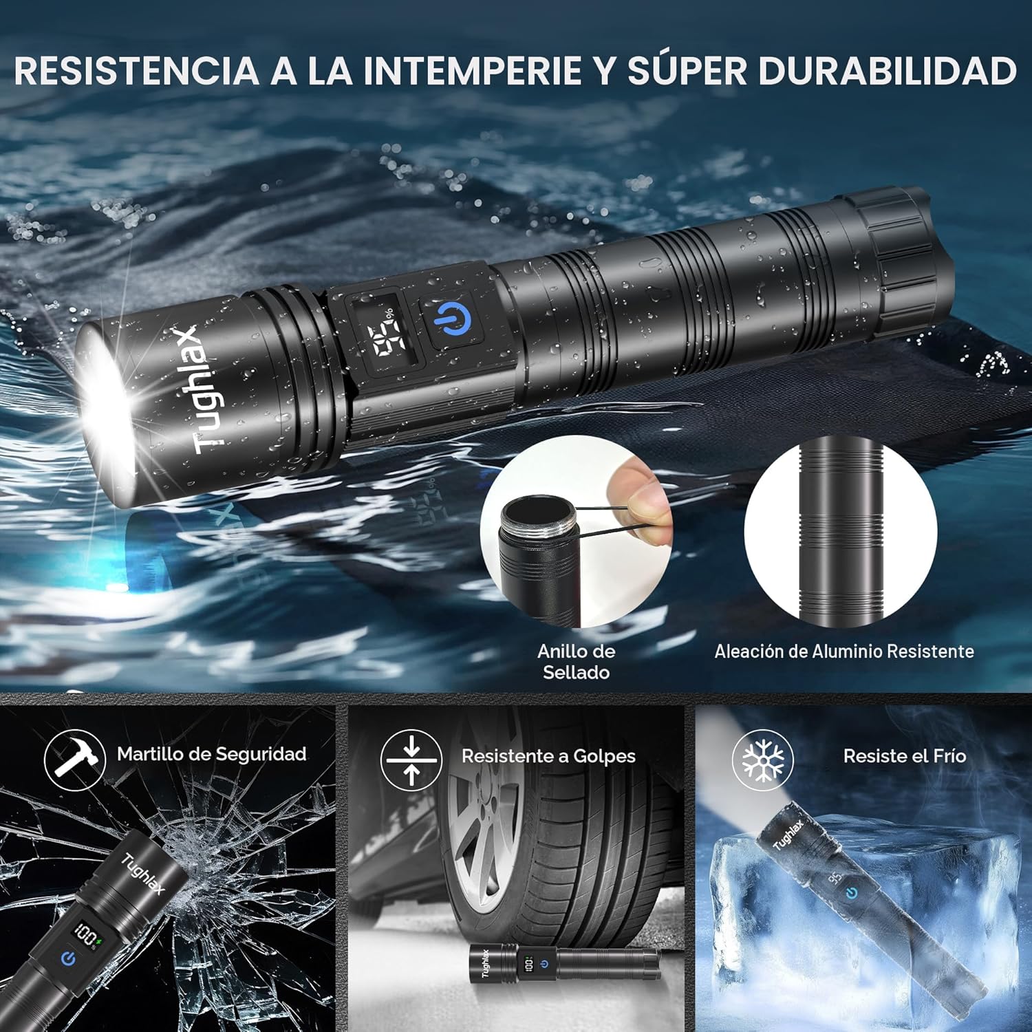 Pack 3 linternas LED recargables
