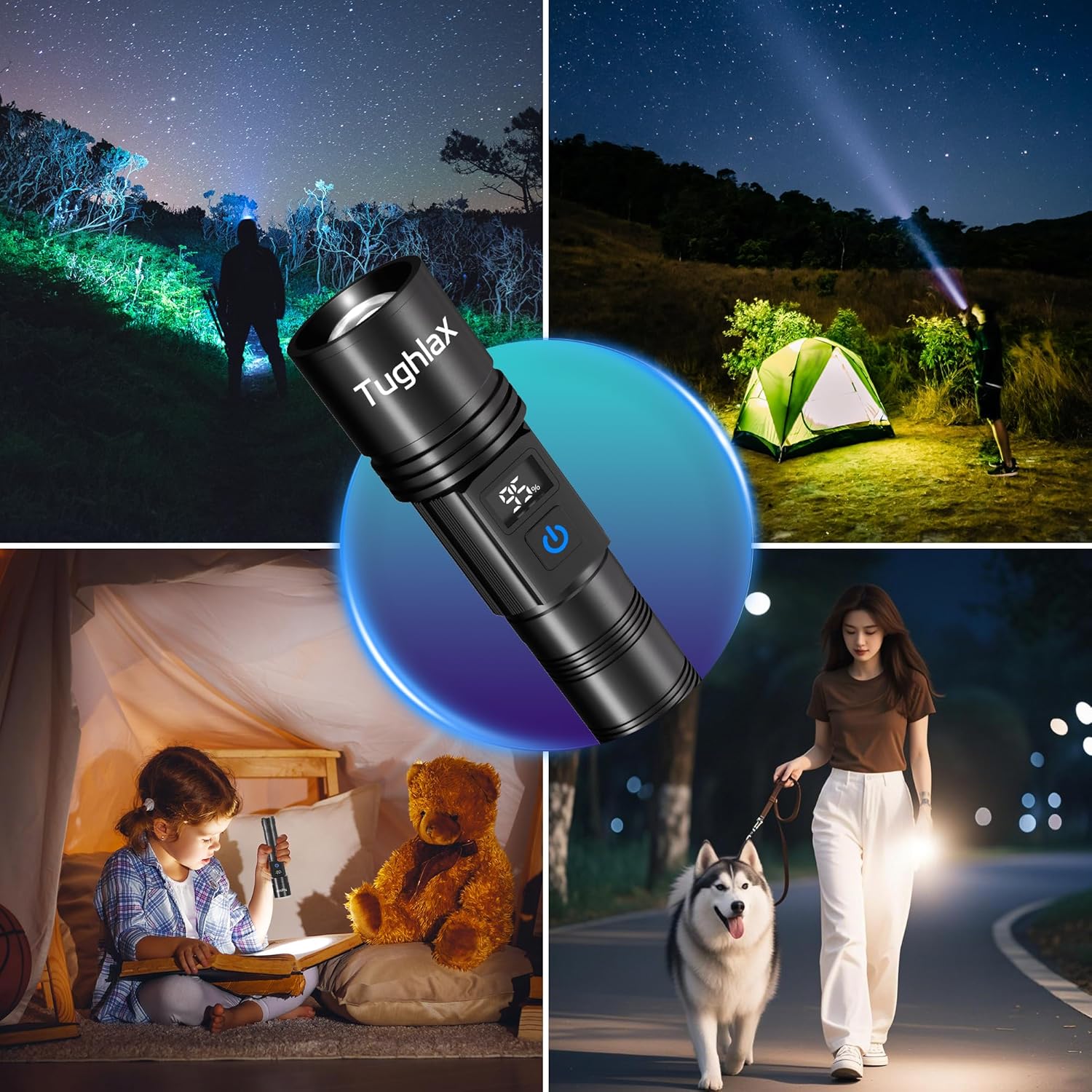 Pack 3 linternas LED recargables