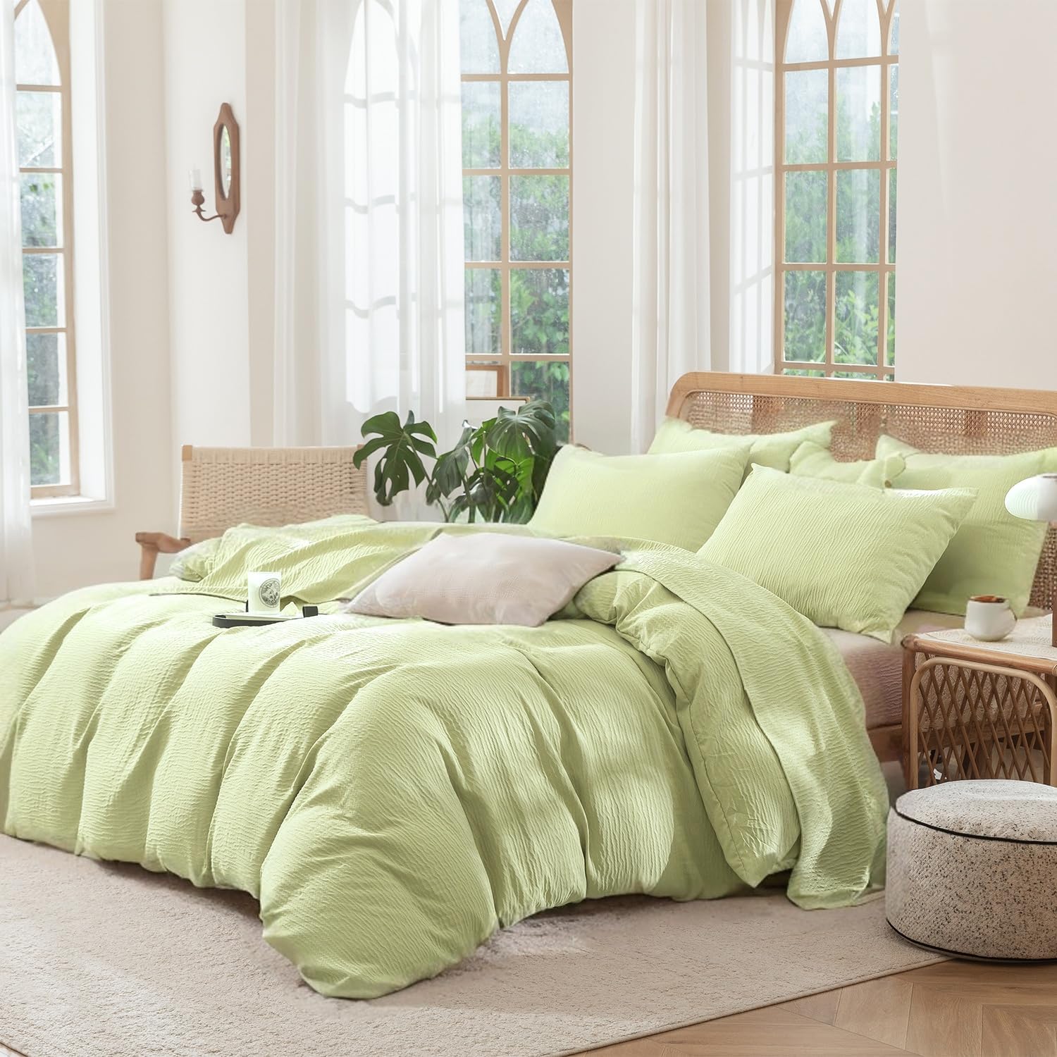 Duvet cover queen verde claro