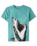 Camiseta azul claro tiburon