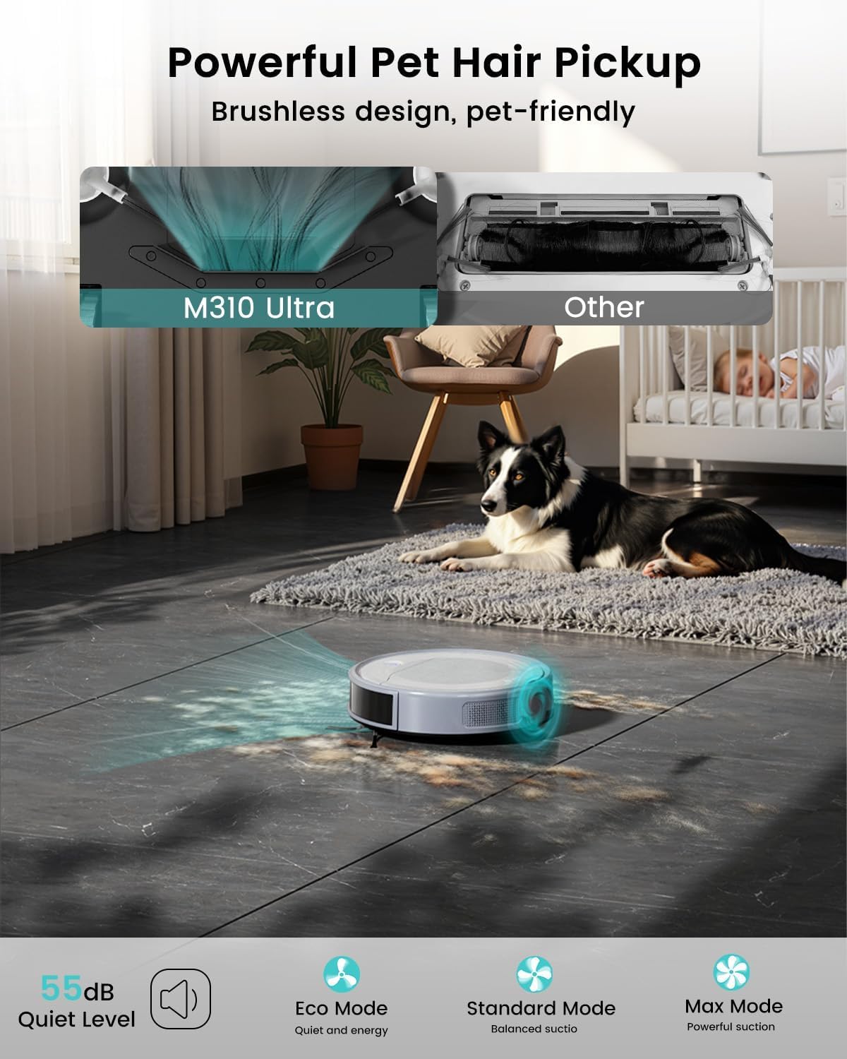 Lefant - Aspiradora Robot M310 Ultra con Función de Trapeado – 6000