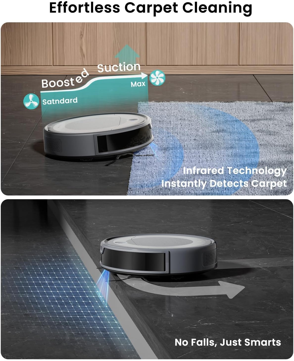 Lefant - Aspiradora Robot M310 Ultra con Función de Trapeado – 6000