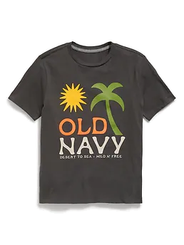 Camiseta gris estampado tropical
