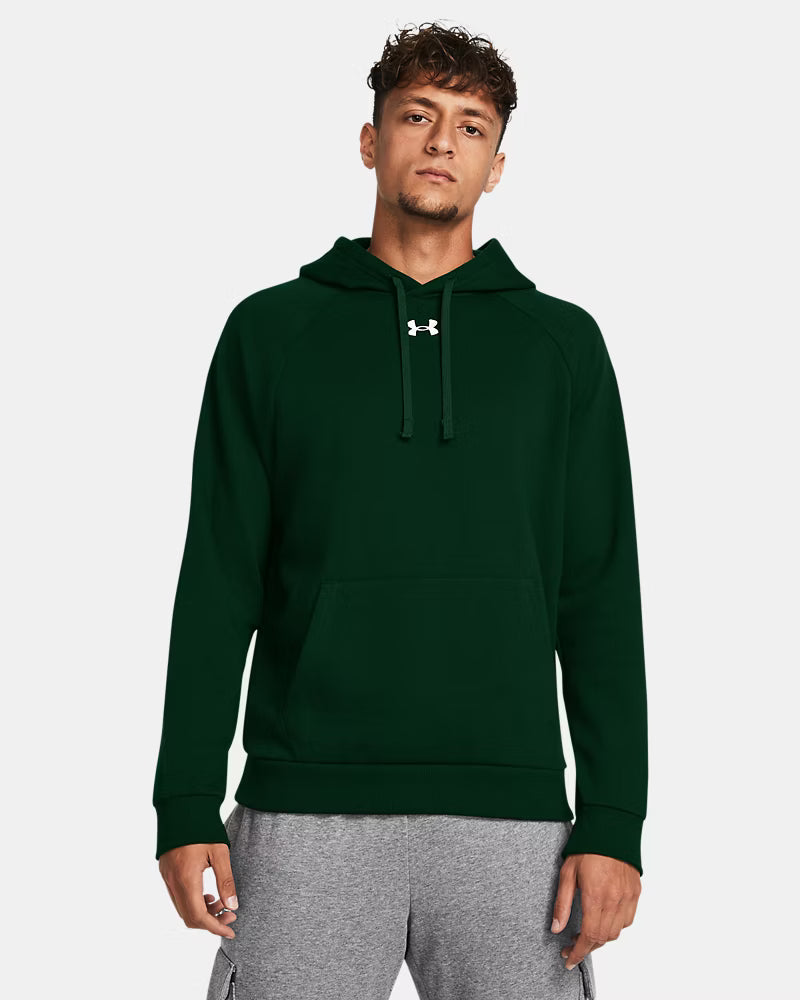 Under Armour - Hoodie Rival Fleece para Hombre – Verde Bosque
