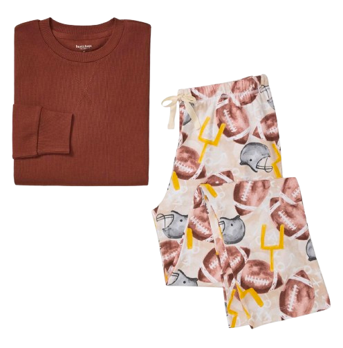 Burt’s Bees Baby - Pijama Football Season de Algodón Orgánico para Mujer – 2 Piezas