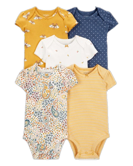 Body Carter's bebé pack x5 manga corta