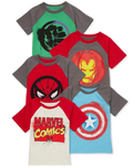 Set 5 camisas super heroes